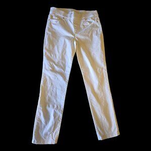 Women's Gloria Vanderbilt S 10 Short Missy Slim Leg White Jeans, Good Condition